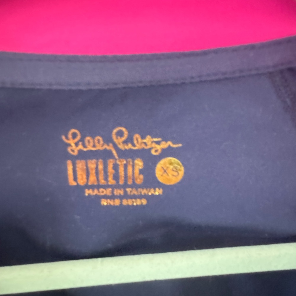 Lilly Pulitzer Navy Jacket with Pink Collar - Picture 2 of 7